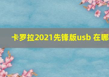 卡罗拉2021先锋版usb 在哪